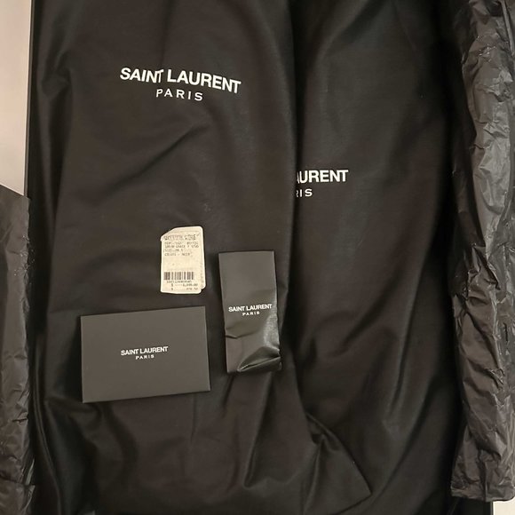 SAINT LAURENT SUEDE STUDDED KNEE-HIGH BOOTS SIZE 6.5 US - Picture 6 of 8